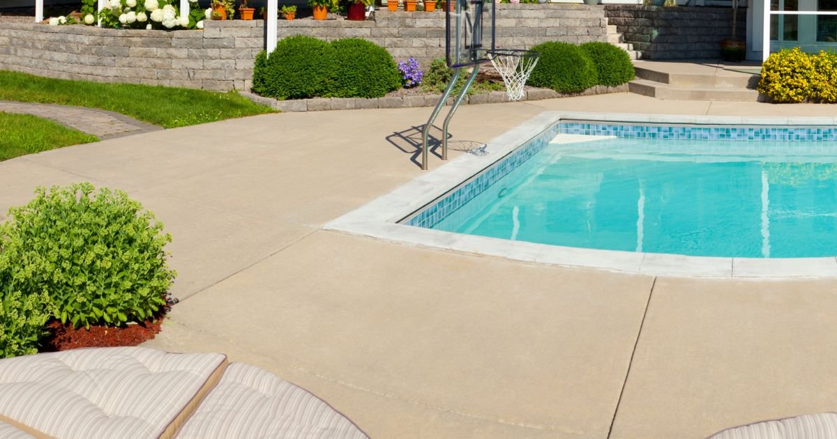 Sand Finish Concrete Pool Deck