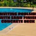 Inviting Poolside with Sand Finish Concrete Deck