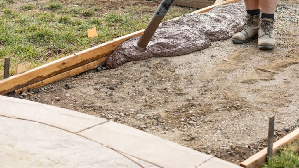 Elegant Sand Finished Concrete Pool Deck